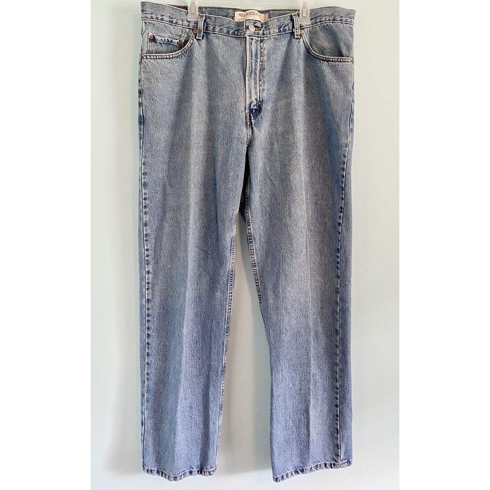 Levi's 550 Men’s 42x34 Blue Jeans Relaxed Fit Medium Wash Straight Leg Denim